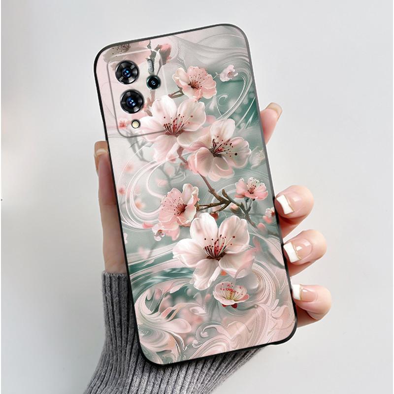 Cute Cartoon Case For ZTE Blade V40 Pro Capa Shockproof Fundas Printing Shell Protective Cover Soft Silicone Black Casing Coque