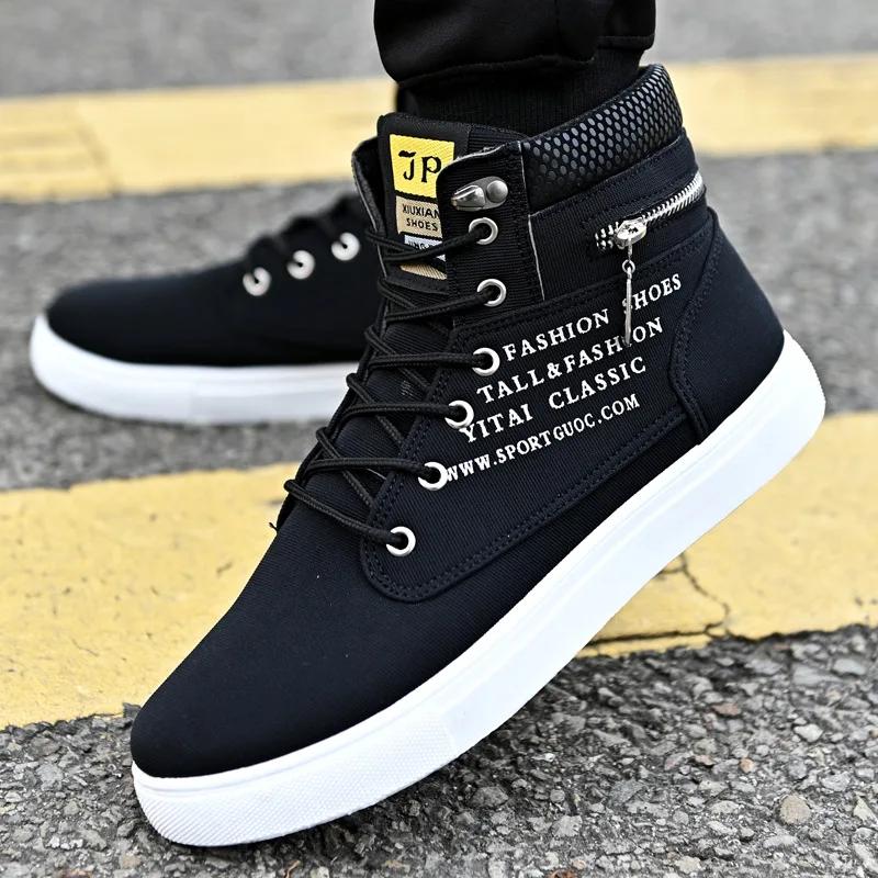 Fashion New Sneakers Man Vulcanized Sneaker Male Comfortable High Top Shoes Men Winter Spring Fashion Mens Vulcanize Shoes Tenis Hombres