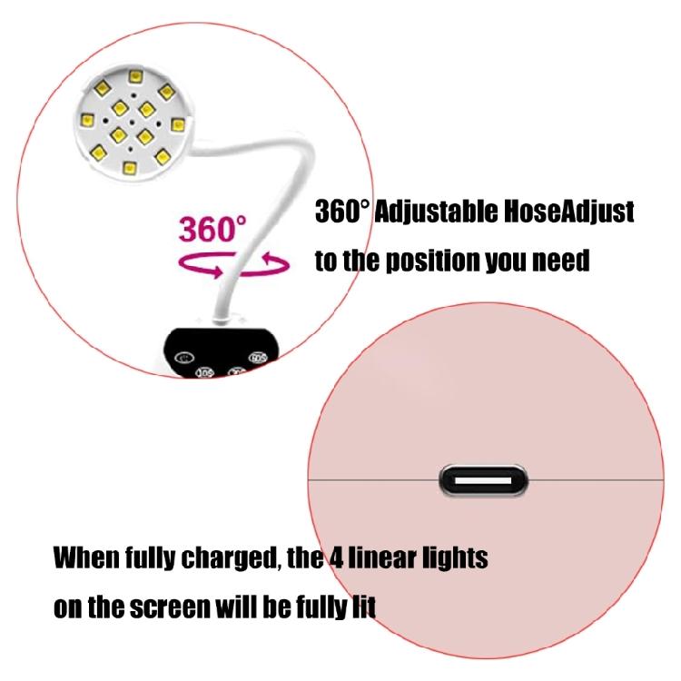 UVS Light for Gel Polish Nails Quick Drying Nail Dryer Gel Polish Curing Lamp UVS LED Nail Lamp Rechargeable Nail Light