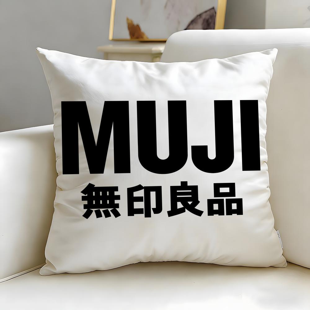 classic lifestyle brand MUJI Cushion Cover Soft & Easy-Wash Pillow Case – Versatile for Couch, Bed, Travel and Office