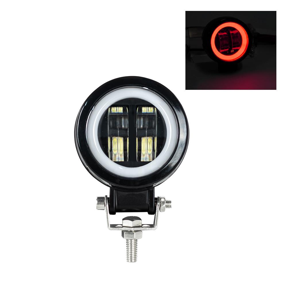 

3-дюймовый светодиодный прожекторный противотуманный свет Автомобиль Лодка Мотоцикл Светодиодный рабочий свет Светодиодные фары для бездорожья 12 В 24 В 6500 К 20 Вт с подсветкой Ангельские глазки