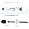 Free Standing Toilet Brush and Holder Set with Holder and Lid, Stainless Steel Toilet Cleaning Brush for Bathroom Accessories
