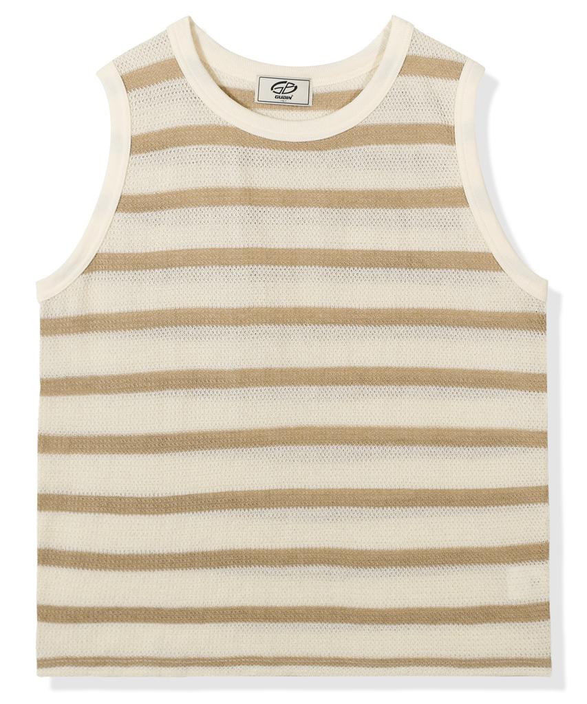 GUBIN Striped Knit Sleeveless