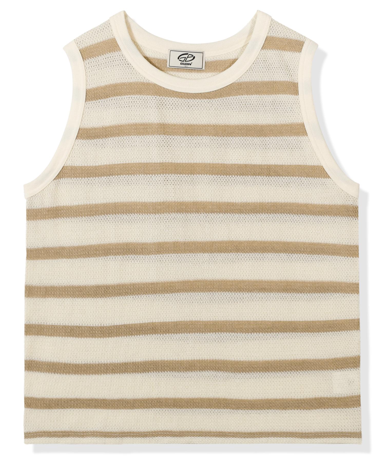 Goobin Striped Knit Sleeveless M