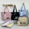 Popular Shoulder Bag Female Simple Casual Student Class Tote Bag Large Capacity Letter Messenger Bag