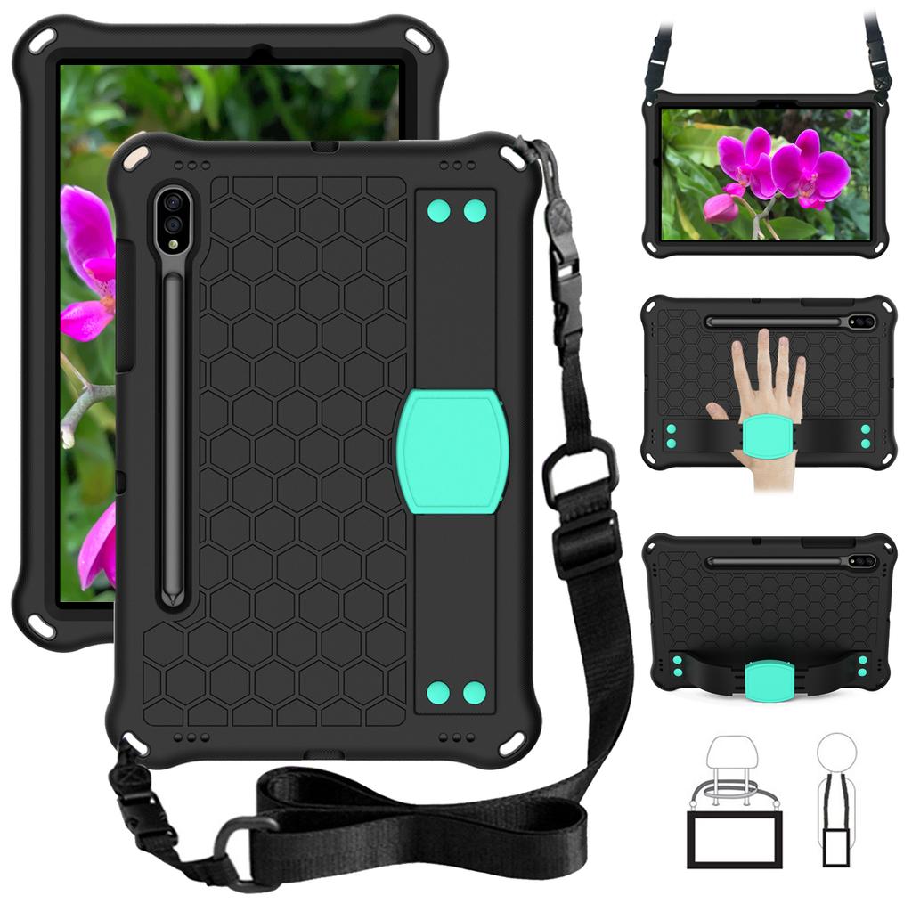 Kids Case For Samsung Galaxy Tab S7 S8 S9 S10FE S10Lite 11inch SM-T870 X700 X710 X520 X730 11" Wristband Tablet Cover with Strap