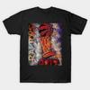 Men Black Print T-shirt Raptors No-Cut Transfer Paper Print Cotton Tshirt