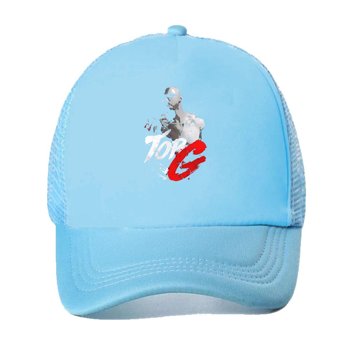 “Top G Motif Bold, Inspirational Text Art Design” Mesh Baseball Cap One Size