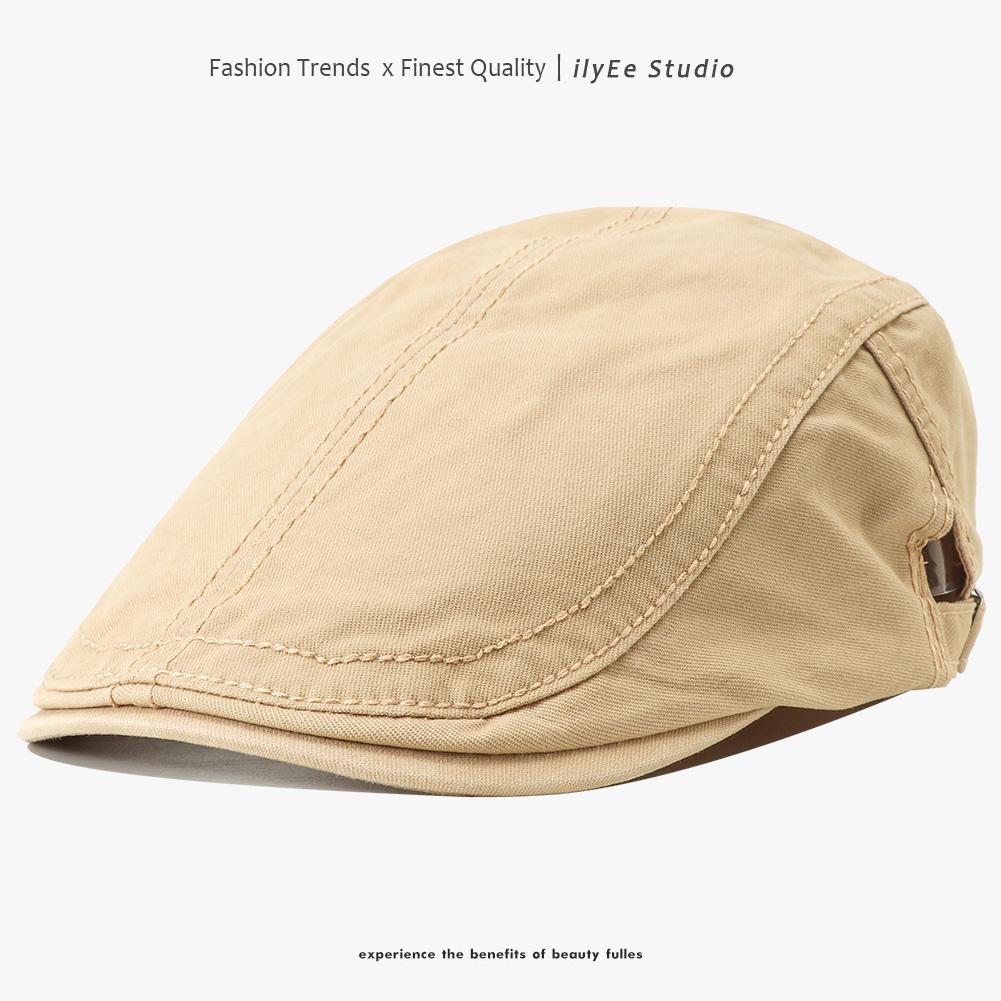 New Solid Color Cotton Beret Hat Adjustable Newsboy Cap Hip Hop British Painters Hat Berets For Men Women Y2K Flat Visor Cap