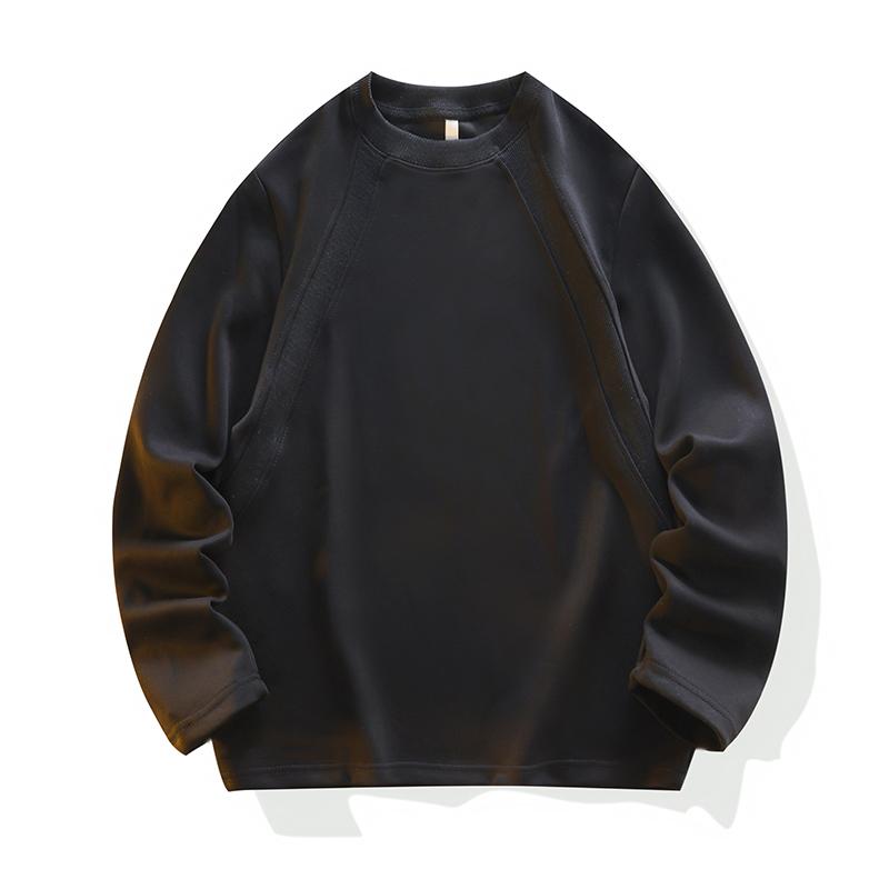 

2025 Spring Pullovers Men Soild Color Hoodies Cotton Basic Sweatshirts Autumn Male Casual Loose Fit Trendy Hoodies 5XL чорний