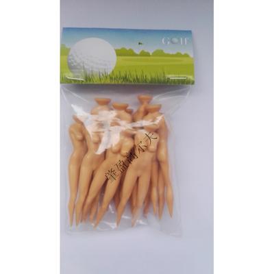 Novelty Joke Nude Lady Golf Tee Plastic Practice Training Golfer Tees - 8Pcs/Bag
