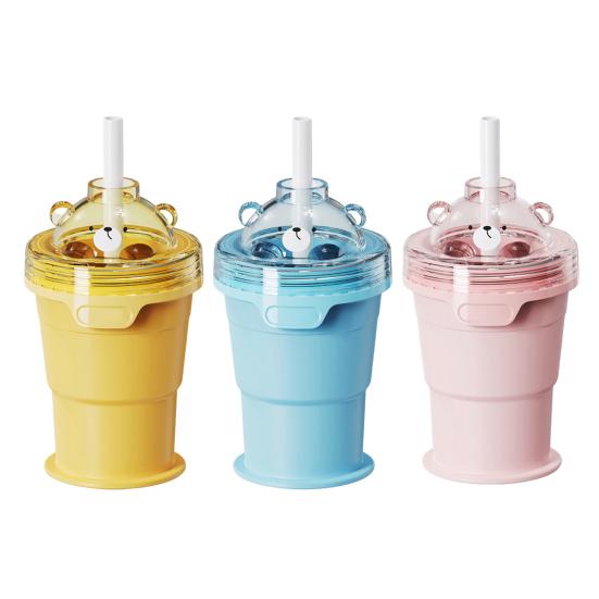 2-in-1 Collapsible Silicone Ice Ball Maker Cup Portable Ice Cube Bottle
