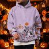 Men's Hoodie with Halloween Print Single Pocket Casual Pullover Top