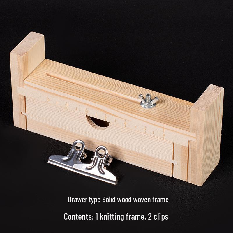 Strumento Rastrelliera per Tessitura con Corda con Cornice in Legno Fatta a Mano per Progetti Fai da Te