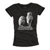 Funny Ladies Shirts Women Top Black Owl Funny Sayings Funny Cool Tops-