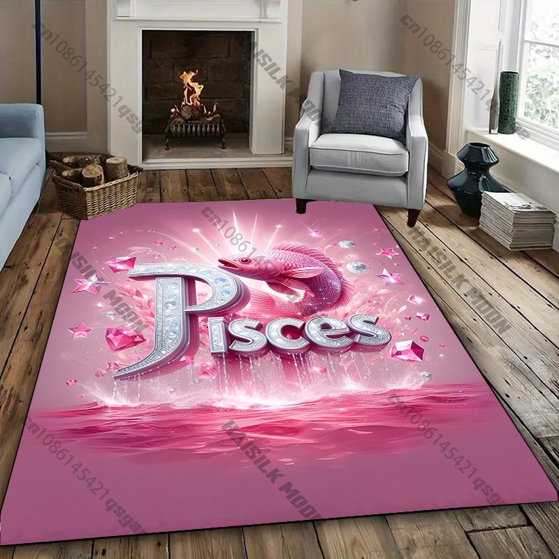 Elegant Zodiac Pisces-Themed Rug for Decor carpet for home sofa bedroom, gift mats