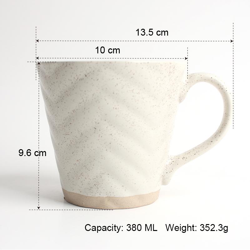 

Premium 14oz Ceramic Mug Sesame Glaze Matte Finish Elegant Durable Design Perfect for Coffee Milk Tea Home Office Modern Cup 301-400ml слоновая кость