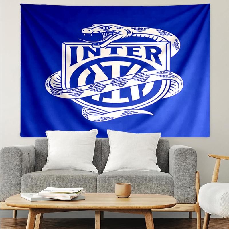 Inter Milan Crest Tapestry, Unique Design Tapestry, Suitable for Bedroom,Livingroom, Playroom,Heartwarming Fan Holiday Gifts
