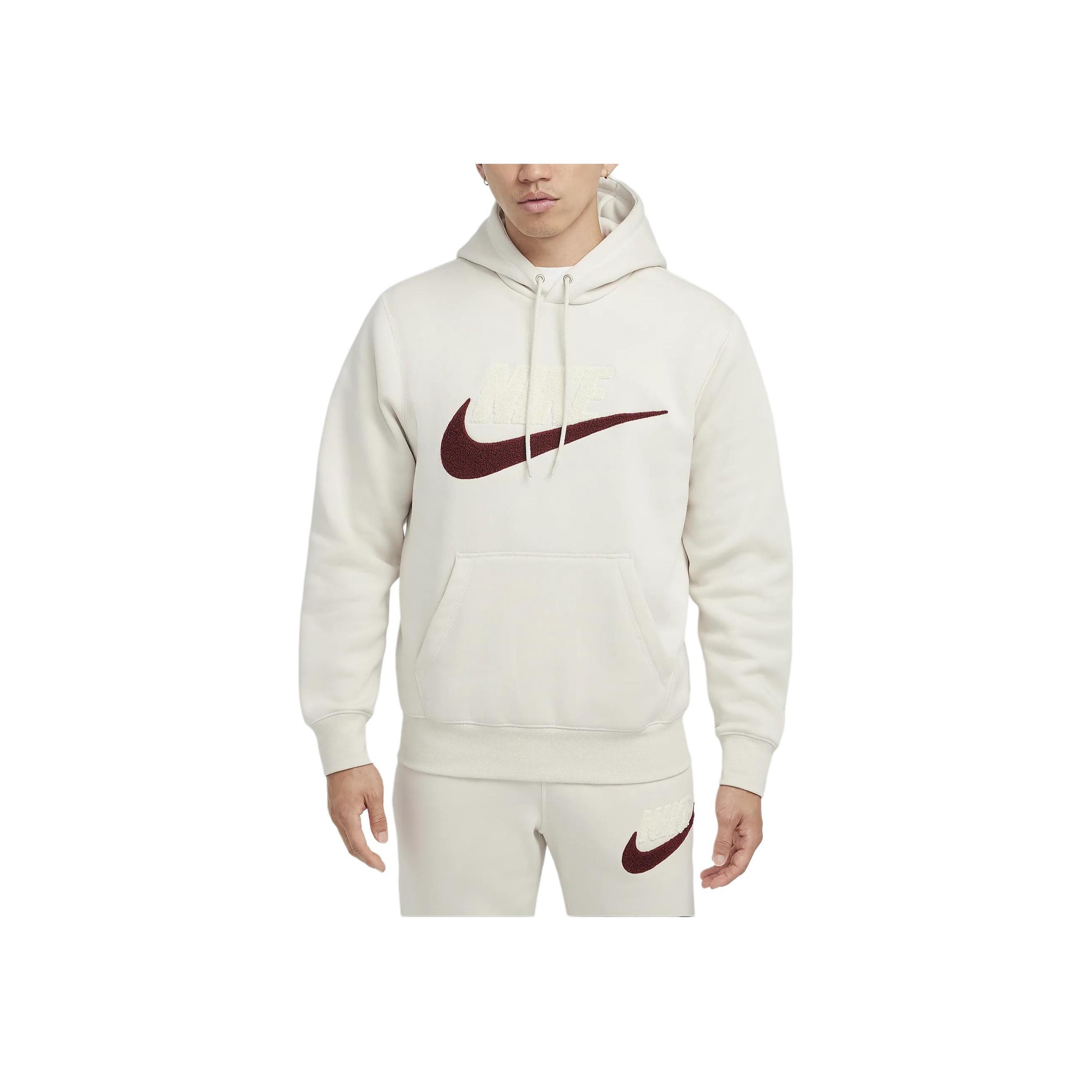 

Nike Худи пуловер с логотипом Club Fleece для мужчин худи Светло-полное-дерево-коричневый FN3105-104 XS