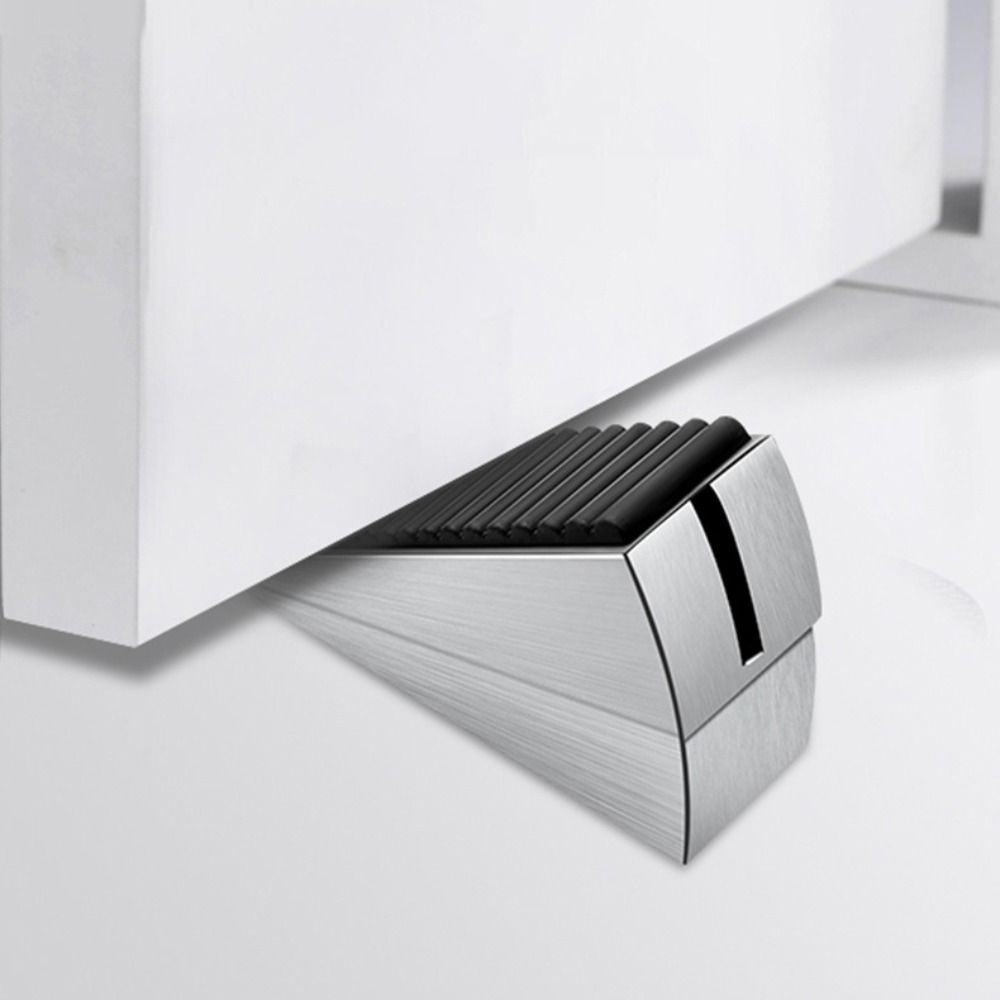 Stainless Steel Door Stop Wedge Heavy Duty Floor Doorstop Spring Door Stopper  Keeps Doors Open