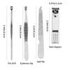 4 in 1 Nail Clipper Kit Stainless Steel Eyebrow Trimming Tool Portable Manicure Tools Set