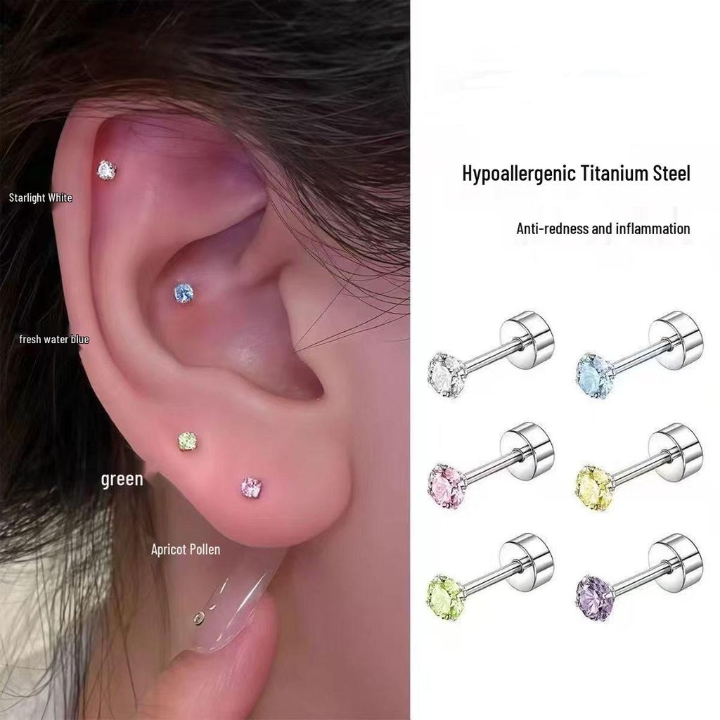 Elegantes clips magnéticos para las orejas con diamantes, perfectos para orejas no perforadas.. Accesorio de moda japonés-coreano para un look de celebridad de alta gama.