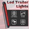 2 PCS Led Trailer Tail Light Bar, 10 Inch 15 Red Led Brake Lights Strip Assembly, IP67 Waterproof Trailer Light Kit For Golf Cart, For Marine Boats