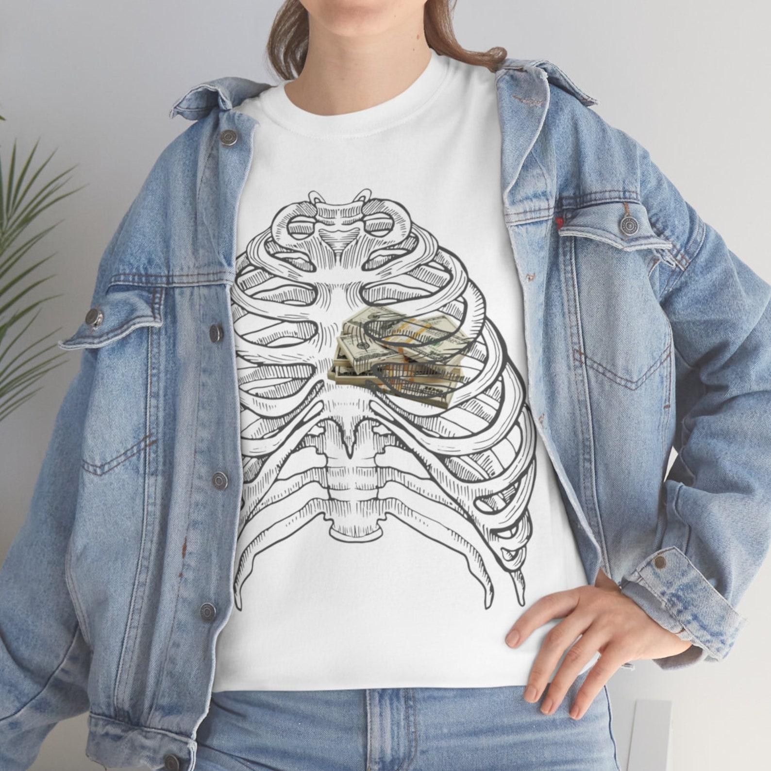Money Heart T-Shirt: Born Hustler Graphic Tee M