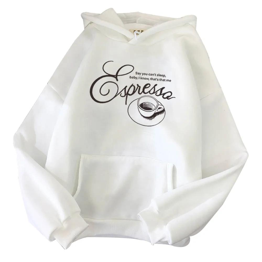 Худи Sabrina Carpenter Espresso Мерч Sabrina Carpenter Музыкальный Подарок для Фаната Унисекс Харадзюку Свитшоты с Длинным Рукавом S