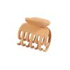4cm Milk Coffee Hair Claw Clip - Frosted Small Shark Clip for Women's Updos