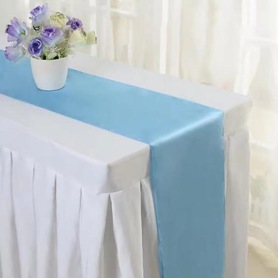 Satin Table Runner 69" X 12" Solid Color Table Runner Wrinkle Resistant Silky Smooth Table Runner for Dining Table Wedding Bridal Shower Modern Events
