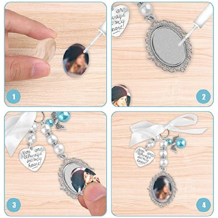 Memory Charm Bouquet Photo Charm Bridal Bouquet Pendant Holder Jewelry Gift