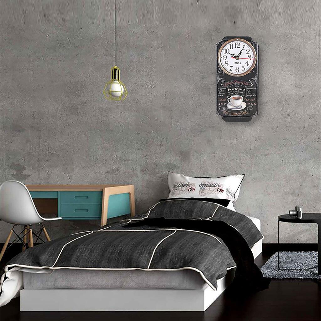 Elegant Style Rectangular Wall Clock Stylish Hanging Clock for Living Room Bar Ornament