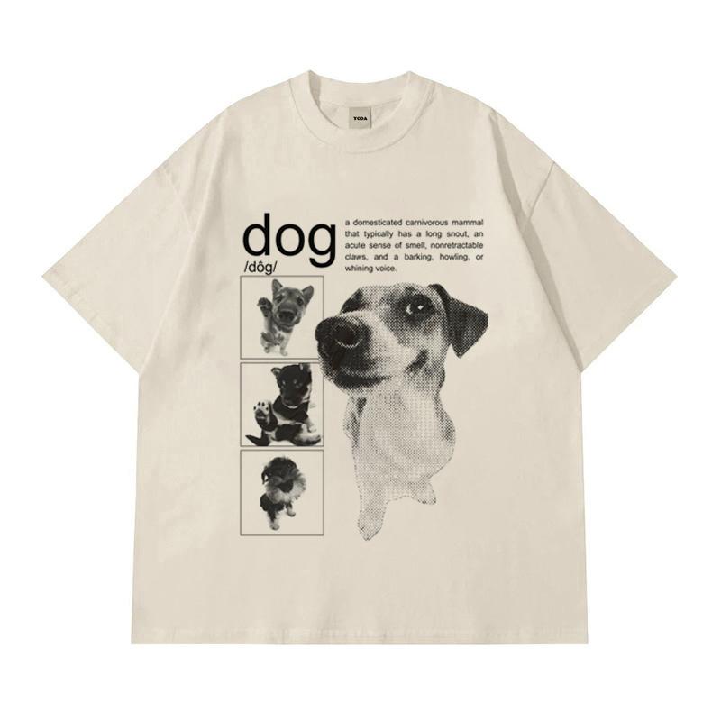 

Womens TShirt Summer Tops Tees Harajuku Dog Graphic Short Sleeve Print Korean Fashion Cotton Aesthetic Y2k Streetwear Clothing 4XL