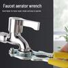 Universal Faucet Aerator Spout Loosener and Pipe Wrench Tool