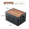 Foldable Camping & Home Storage Box with Wooden Lid