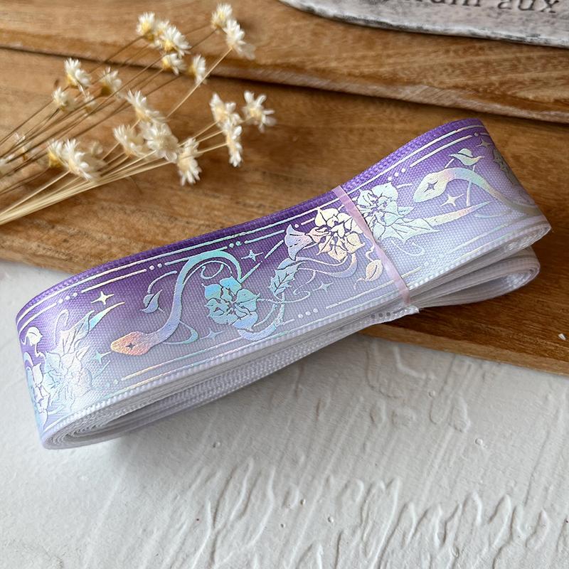 2.5cmx4.5m/Roll Packaging Ribbons Decorative Multiple Colors Brooch Badge Hot Stamping Pattern Headwear Hat Cartoon Gift Box