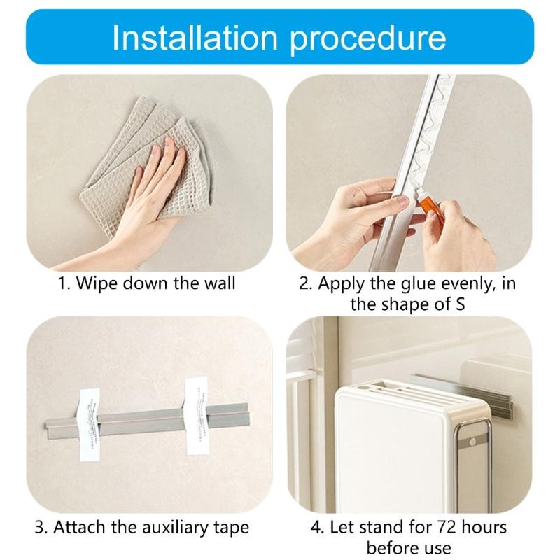 Wall Mounted Chopstick Organizers Rack Kitchen Utensil Drain Storage Rack Sink Utensils Container Countertop Storage Rack