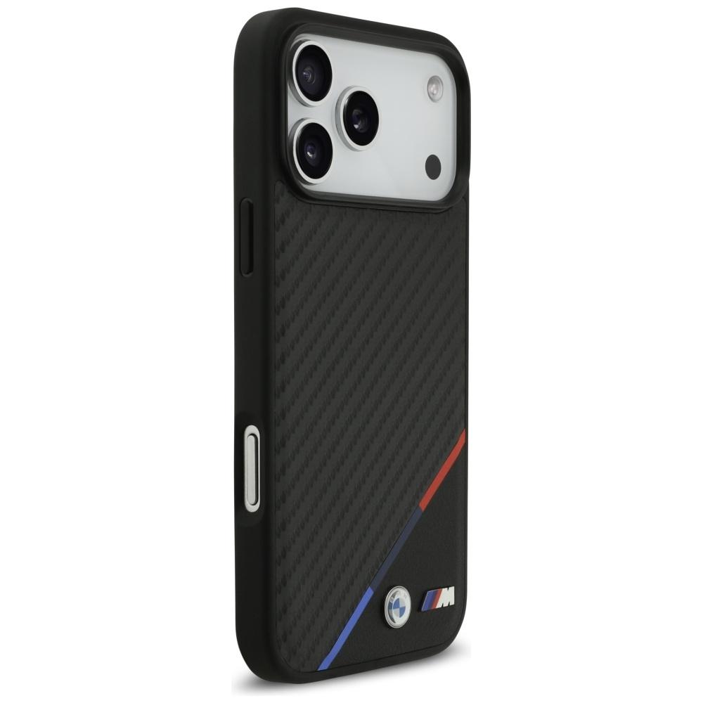 BMW M Carbon Tricolor Line MagSafe Case for iPhone 17 Pro Max Black