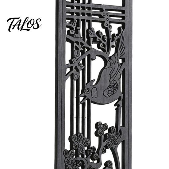 Talos Wooden Hollow Carved Bookmark, Plum Orchid Bamboo Chrysanthemum Classical Page Marker for Business Gift, Elegant Book Accessory