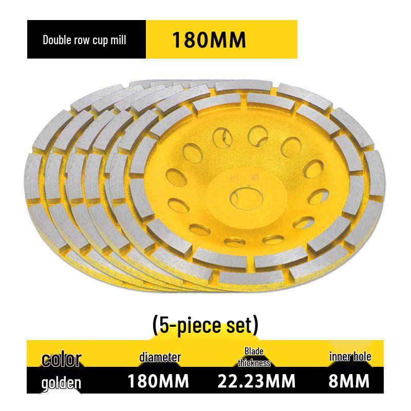 Diamond Grinding Disc for Angle Grinders - Marble, Stone, Concrete, and Cement Edging and Sanding Wheel