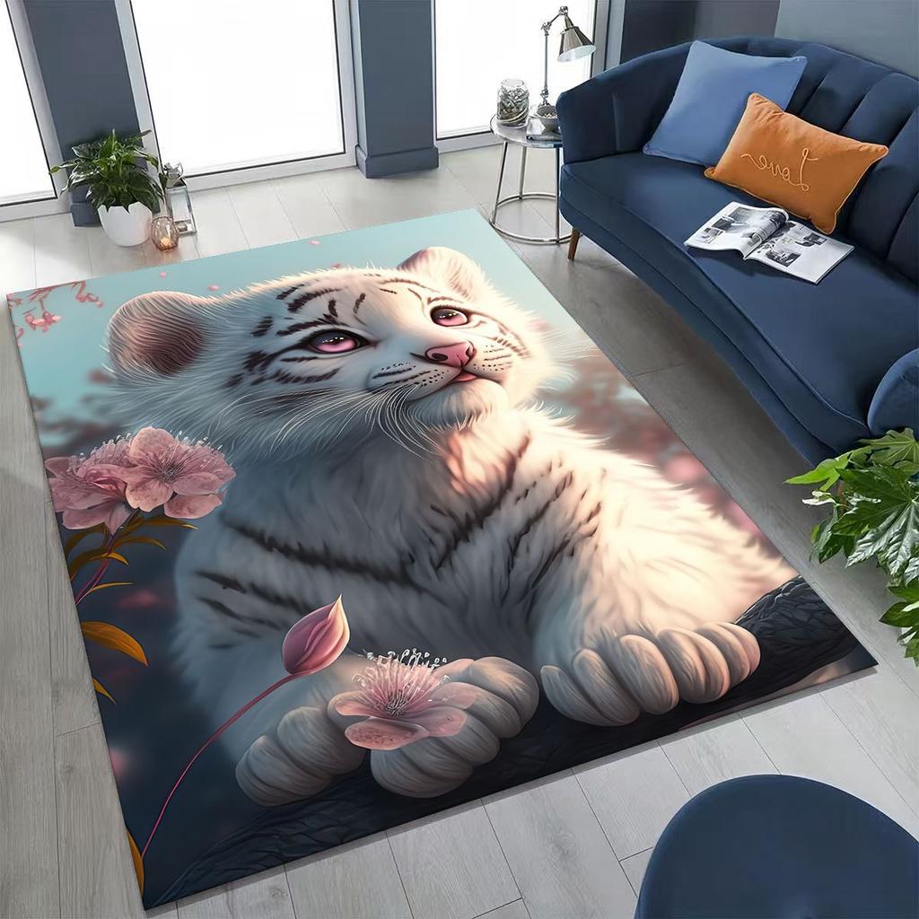 27 Style Wild Animal Tiger Beast Cartoon Rug for Bedroom Living Room Sofa Home Doormat Decor, Large Kid Play Non-slip Floor Mat