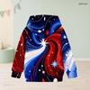 Girls Long Sleeve Hoodie Bald Eagle American Flag Printed Pullover