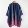 Light luxury versatile rough knitted women's shawl retro cape imitation cashmere scarf autumn and winter warm cape