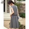 Damen Casual Kurzarm-Oberteil & Rock Set
