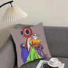 RRainbow FriendsS Cartoon Cushion Cover Pillowcase Ultra Soft Skin Friendly Fabric Cloud Like Comfort Concealed Zipper