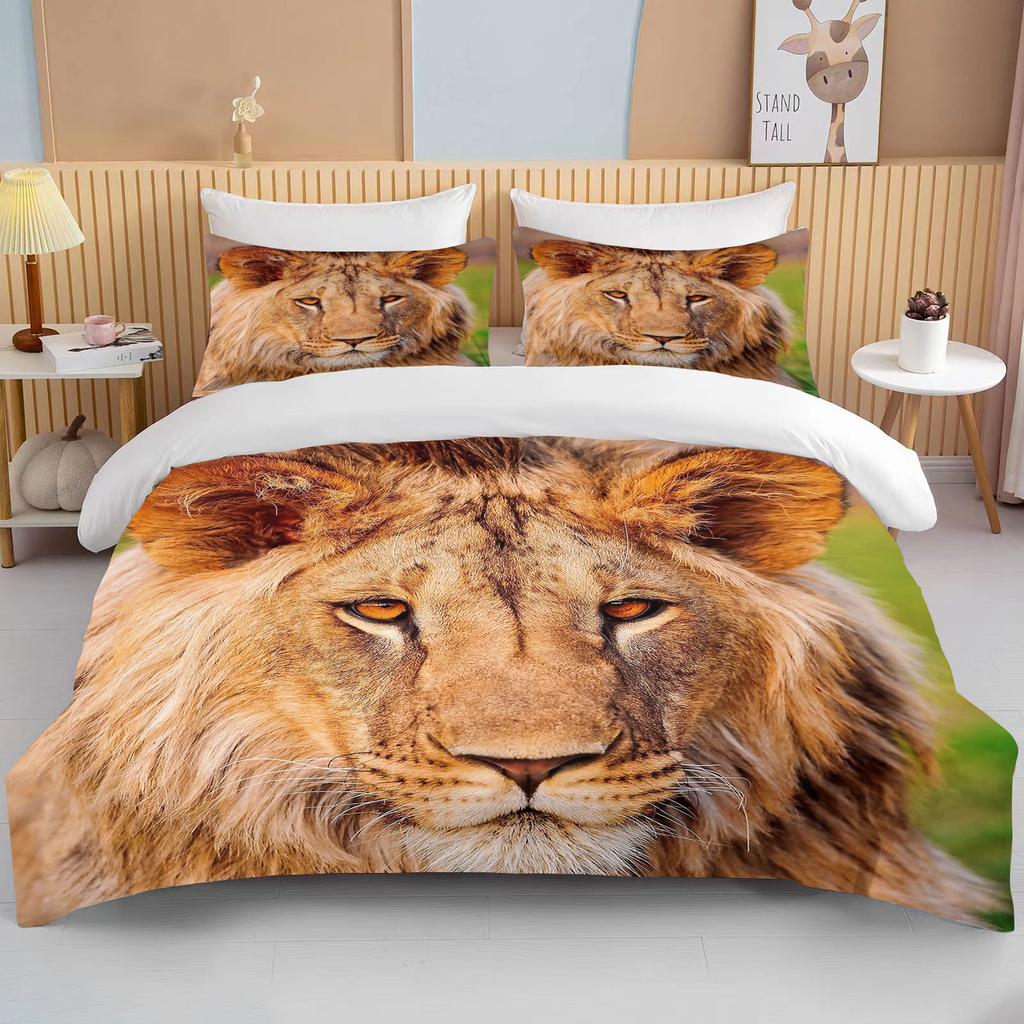 10 Sizes Cute Lion Bedding Set Duvet Cover Set 3d Bedding Digital Printing Bed Linen Queen Size Boy Bedding Set Fashion Design