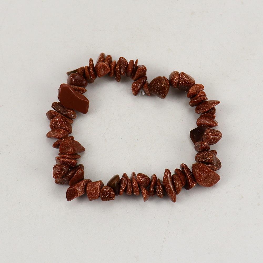 Handmade Beaded Natural Crystal Crushed Stone Bracelet B54