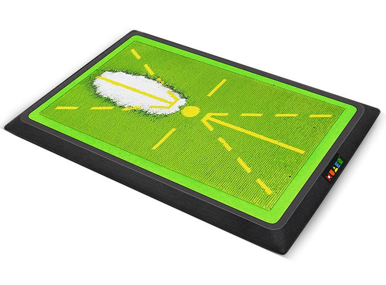 Golf Swing Practice Mat with Ball Trajectory Tracking for Indoor/Outdoor Use