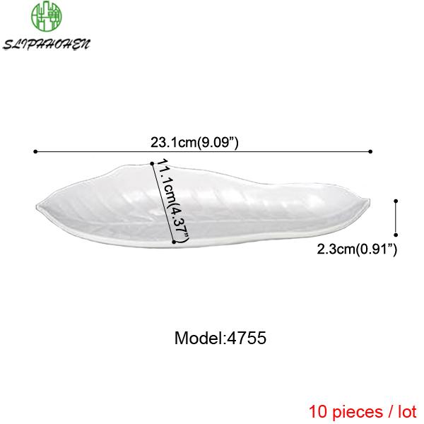 Melamine Dinnerware Dinner Plate Cuisine Long-Shaped Plate Western Restaurant Melamine Dish A5 Melamine Tableware Sashimi Dish